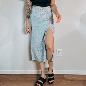 Forever 21 Floral Slit Skirt